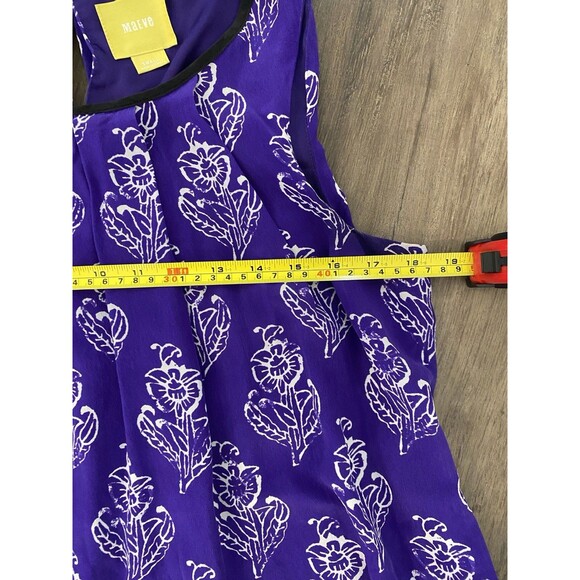 Anthropologie SILK Purple Floral Petal Shift Dress By Maeve Women’s Size Small - Picture 5 of 8